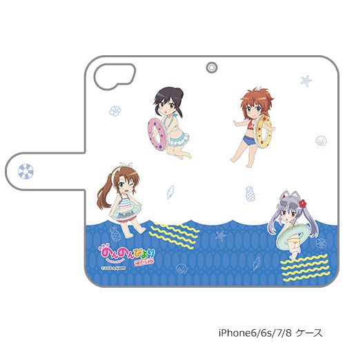 Non Non Biyori Vacation Book Type Smartphone Case for iPhone6/7/8 SD Character