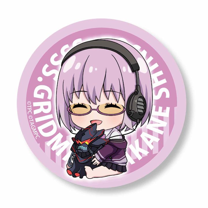 SSSS.Gridman GyuGyutto Can Badge Shinjo Akane (Glasses)