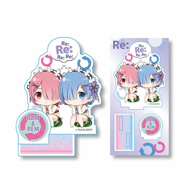 Re:Zero kara Hajimeru Isekai Seikatsu Nayamun Acrylic Figur Ram & Rem