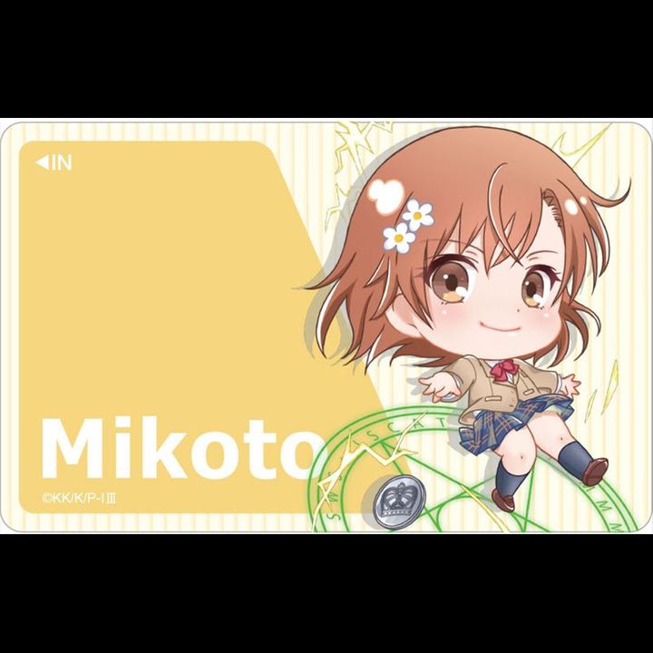 To Aru Majutsu no Index III Pop-chara IC Card Sticker Misaka Mikoto