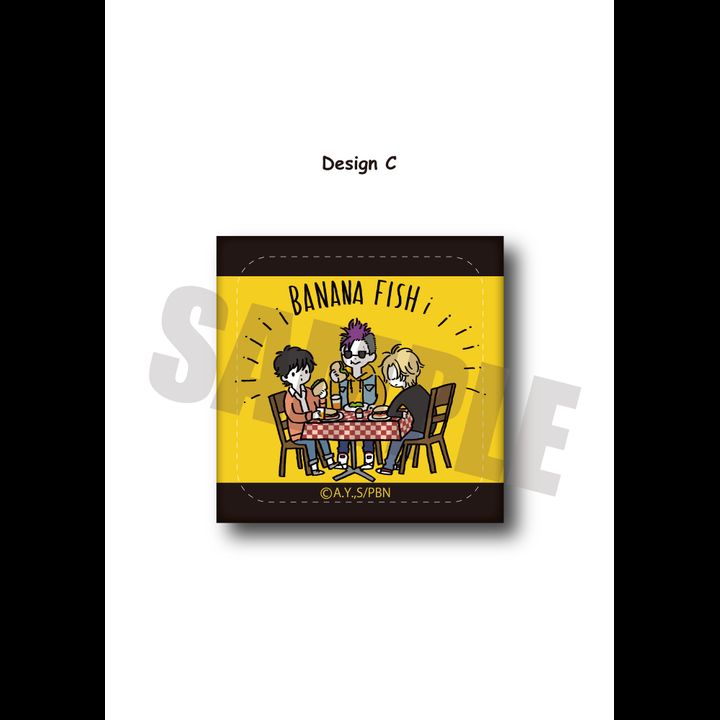 Banana Fish Leather Badge PlayP-C Ash & Eiji & Shorter