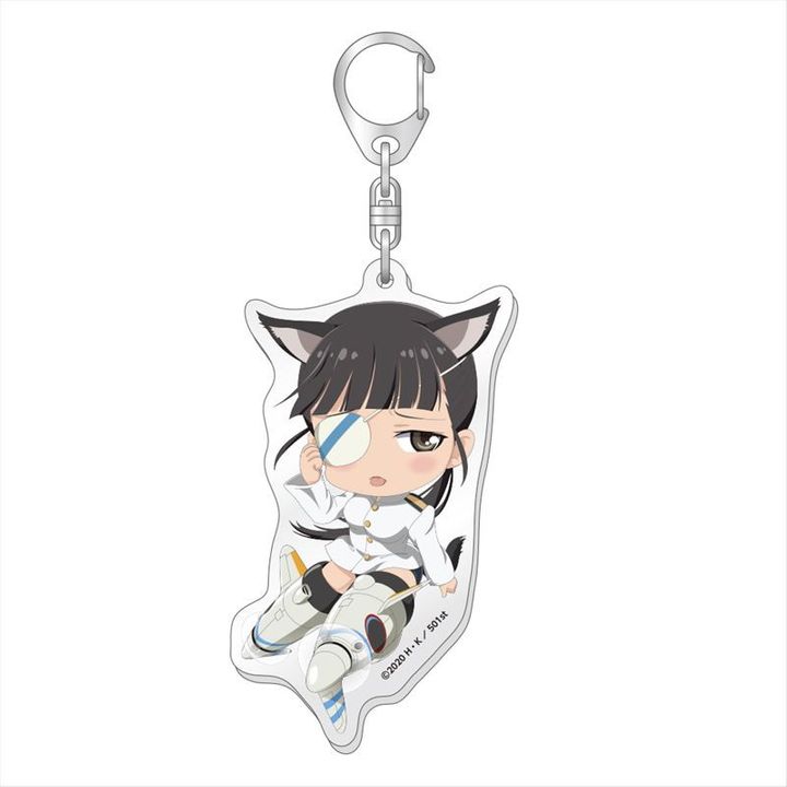 Strike Witches: Road to Berlin Tehepero Big Acrylic Key Chain Mio Ver.