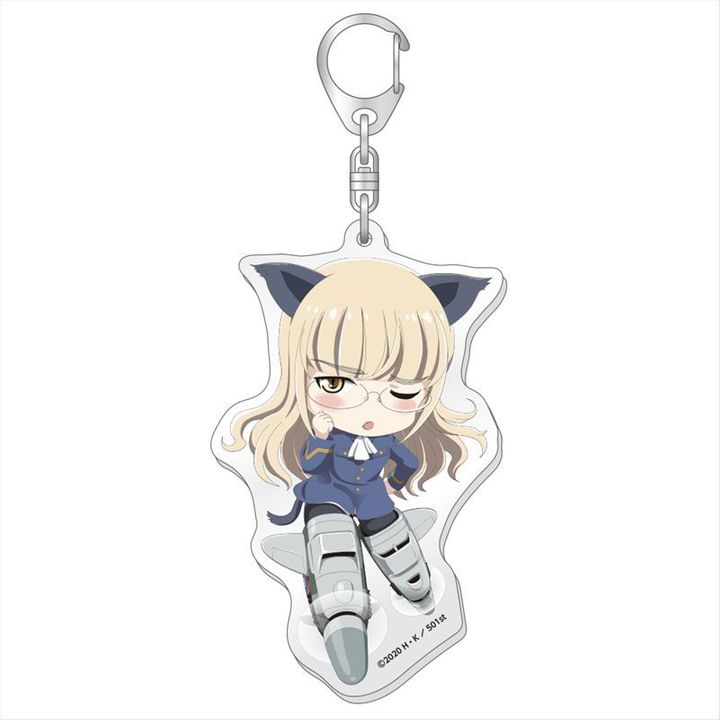 Strike Witches: Road to Berlin Tehepero Big Acrylic Key Chain Perrine Ver.