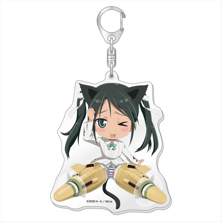 Strike Witches: Road to Berlin Tehepero Big Acrylic Key Chain Francesca Ver.