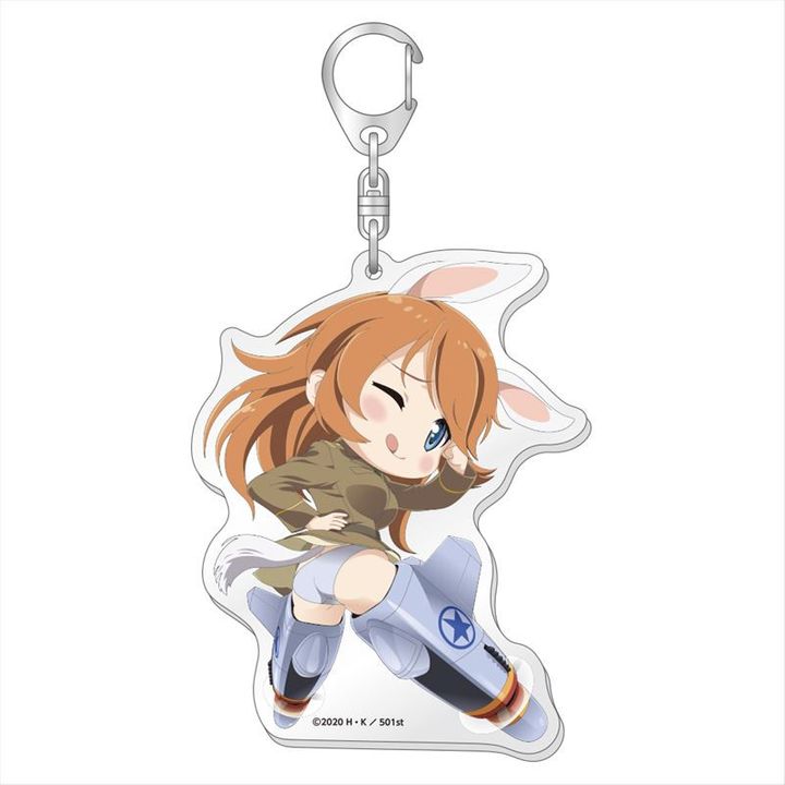 Strike Witches: Road to Berlin Tehepero Big Acrylic Key Chain Charlotte Ver.