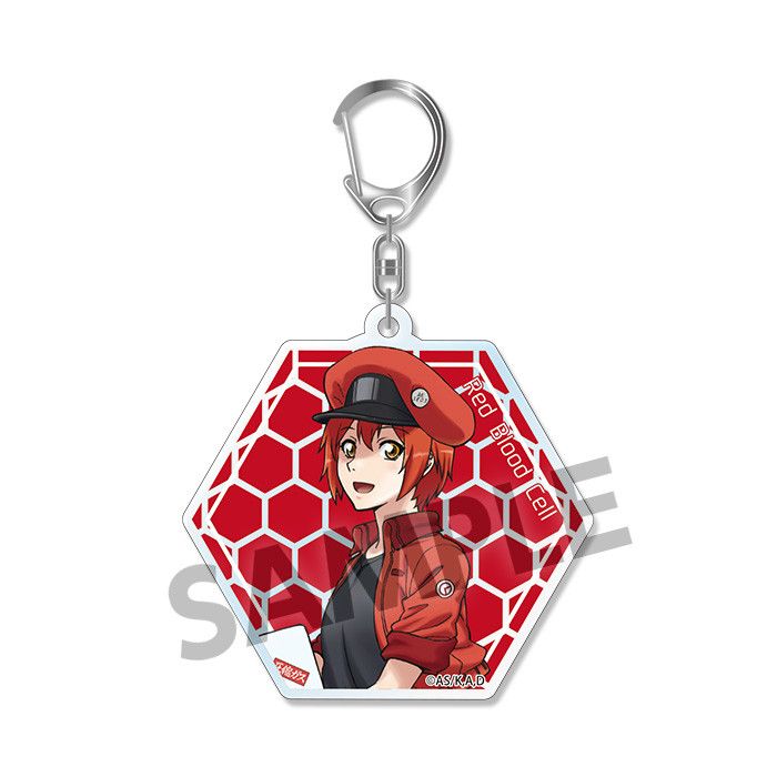 Cells at Work! Acrylic Key Chain Red Blood Cell