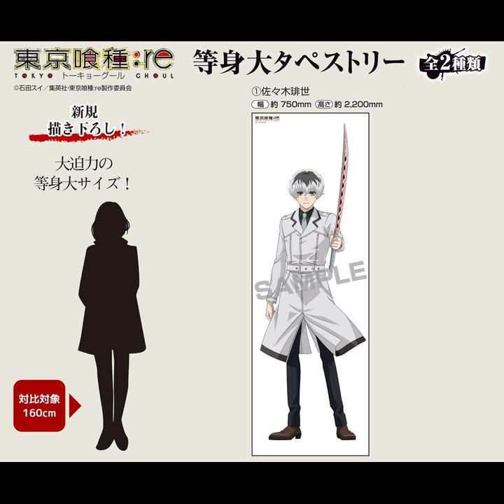 Tokyo Ghoul:re Life Size Tapestry 1 Sasaki Haise