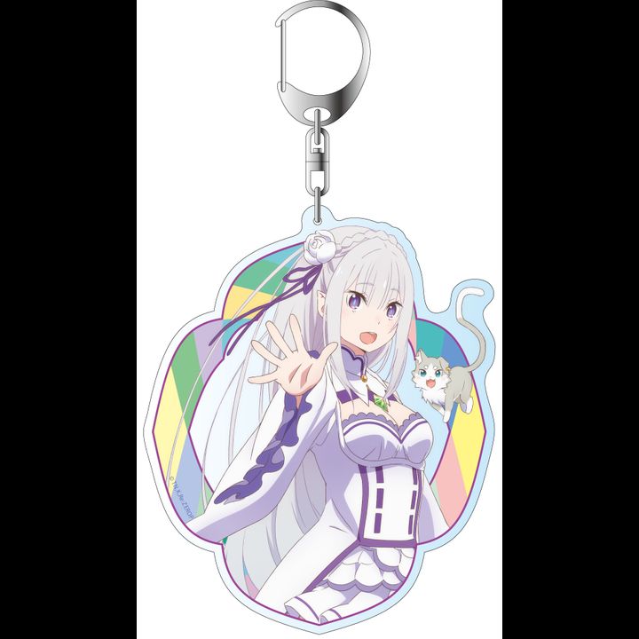 Re:Zero kara Hajimeru Isekai Seikatsu Deka Key Chain Emilia Ver. 2