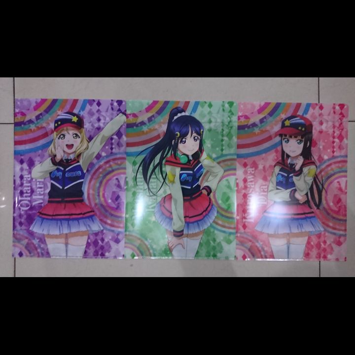 Clear File 3rd Class (Mari, Kanan, Dia) - Love Live! Sunshine!! Over The Rainbow Exclusive Item (set per kelas)