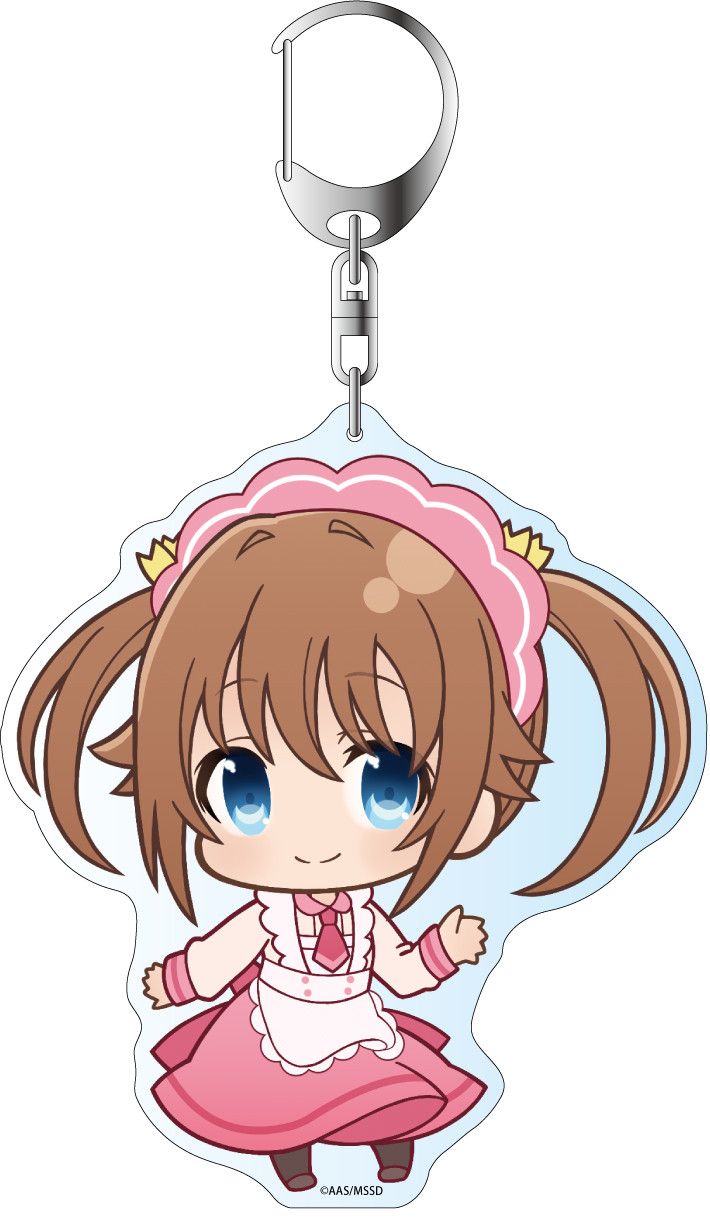 High School Fleet Deka Key Chain Puni Chara Misaki Akeno Maid Ver. 2