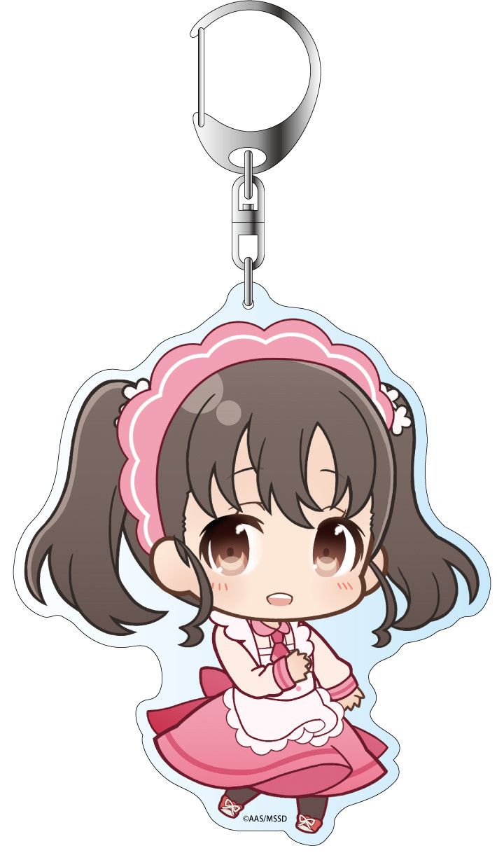 High School Fleet Deka Key Chain Puni Chara Shiretoko Rin Maid Ver. 2