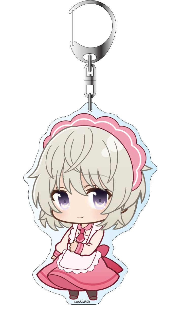 High School Fleet Deka Key Chain Puni Chara Tateishi Shima Maid Ver. 2