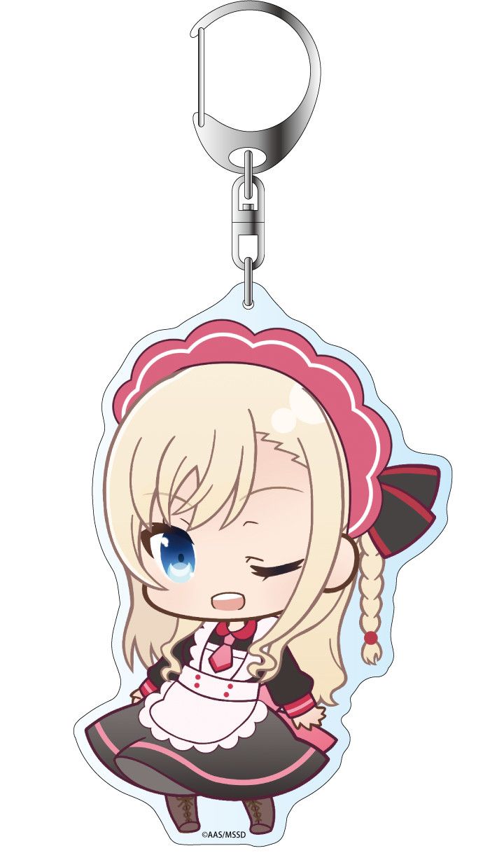 High School Fleet Deka Key Chain Puni Chara Wilhelmina Maid Ver. 2