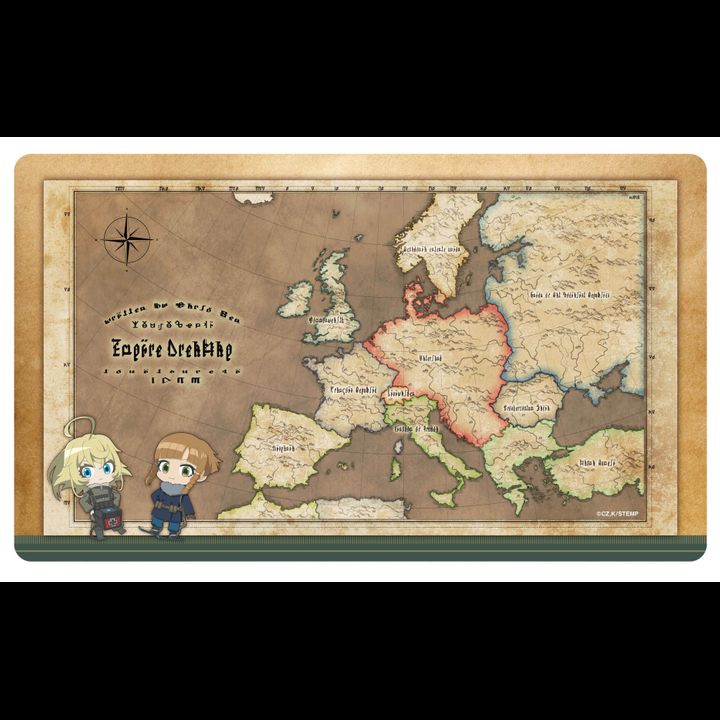 The Saga of Tanya the Evil The Movie Empire Area Map Rubber Mat