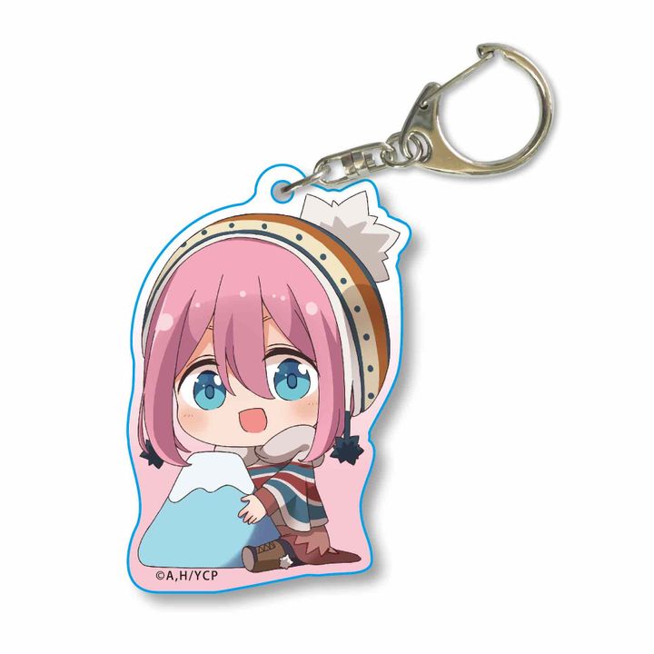 Yurucamp GyuGyutto Acrylic Key Chain Mt. Fuji Ver. Kagamihara Nadeshiko