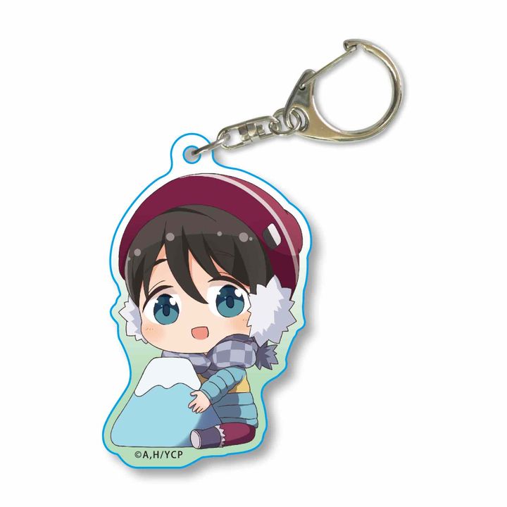 Yurucamp GyuGyutto Acrylic Key Chain Mt. Fuji Ver. Saito Ena