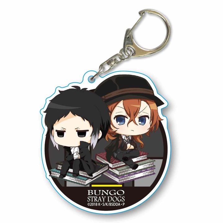 Bungou Stray Dogs DEAD APPLE Nayamun Choi Deka Acrylic Key Chain Akutagawa & Nakahara