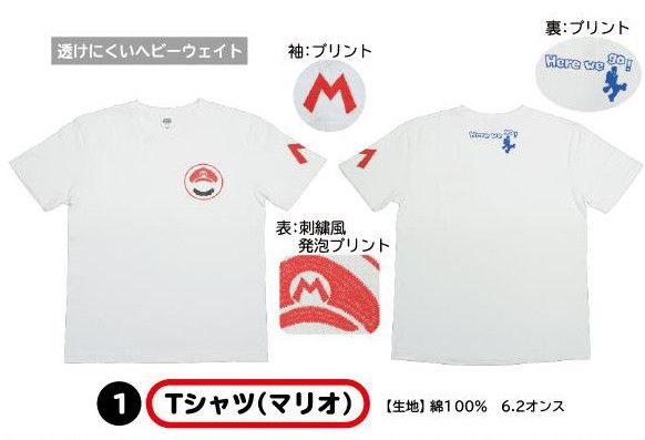 Super Mario Apparel Series MA01 T-shirt Mario (M/L/XL Size)