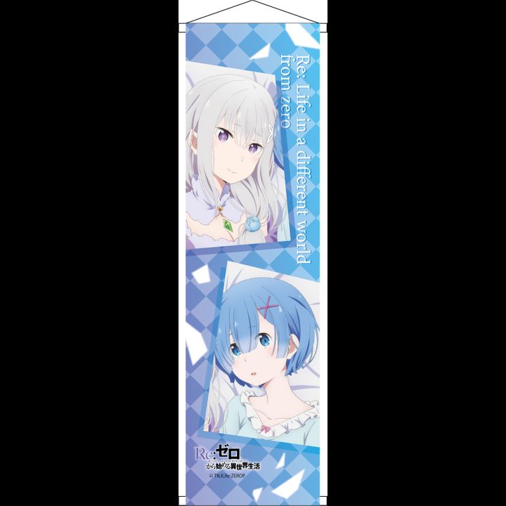 Re:Zero kara Hajimeru Isekai Seikatsu Mini Tapestry Emilia & Rem