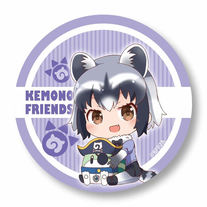 Kemono Friends 2 GyuGyutto Can Badge Common Raccoon