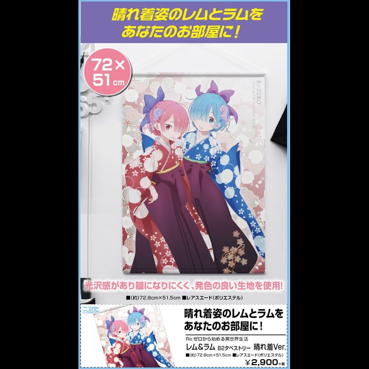 Re:Zero kara Hajimeru Isekai Seikatsu Rem & Ram B2 Tapestry Haregi Ver.
