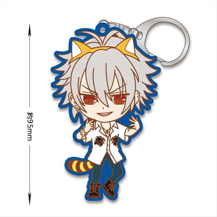 Hypnosismic x Rascal the Raccoon Rubber Key Chain Aohitsugi Samatoki