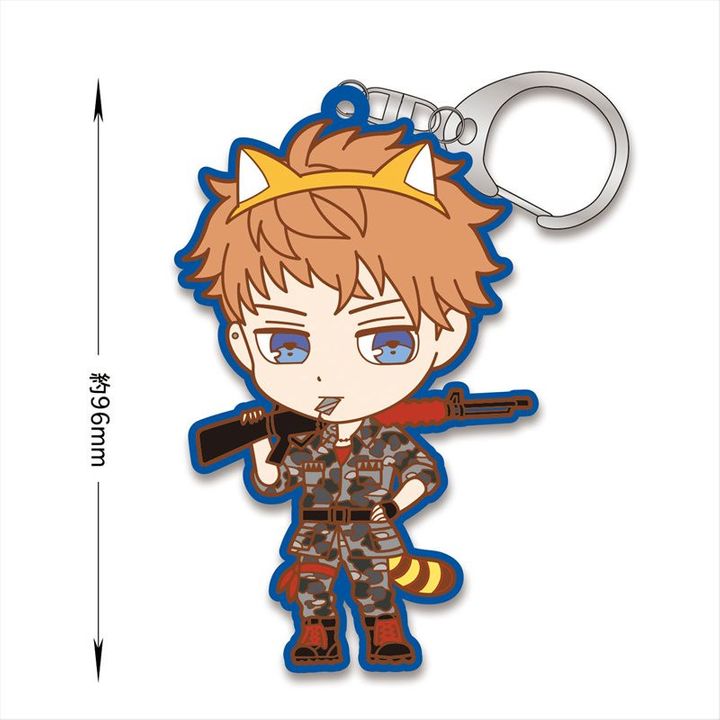 Hypnosismic x Rascal the Raccoon Rubber Key Chain Busujima Mason Rio