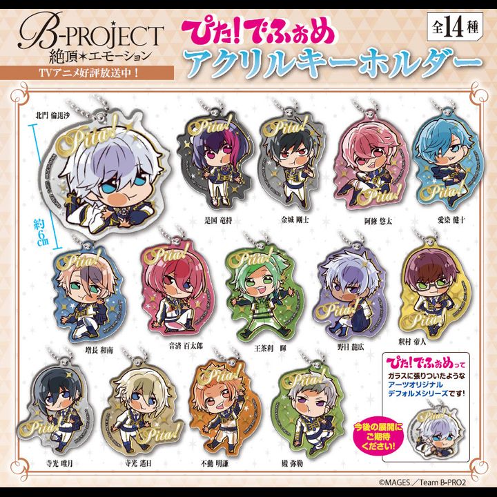 Pita! Defome B-PROJECT -Zecchou Emotion- Acrylic Key Chain [SET OF 14]