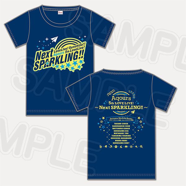 T-shirt (S/Free Size) lovelive! Sunshine !! Aqours 5th LoveLive! ~ Next SPARKLING !! 