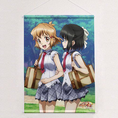 Senki Zesshou Symphogear AXZ Original Illustration B2 Tapestry Hibiki & Miku / School Uniform (51x72cm)