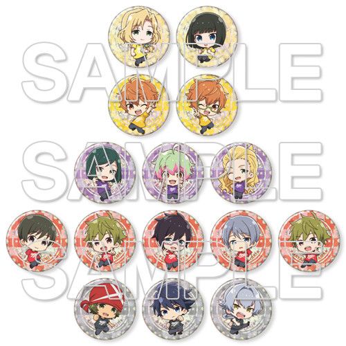 The Idolmaster SideM: Wake Atte Mini!  Trading Hologram Can Badge Ver. B [SET OF 15]
