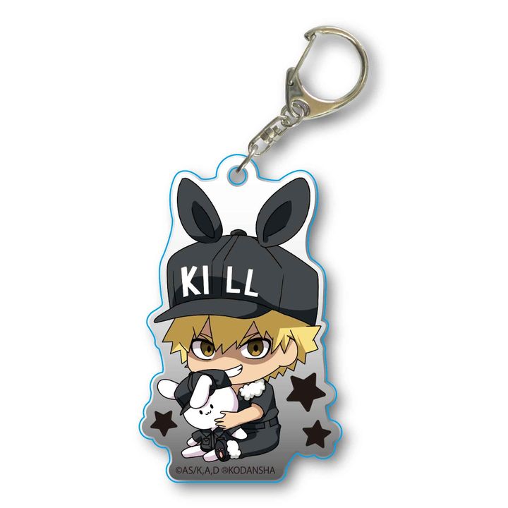 Cells at Work! GyuGyutto Acrylic Key Chain Usamimi Ver. Killer T Cell