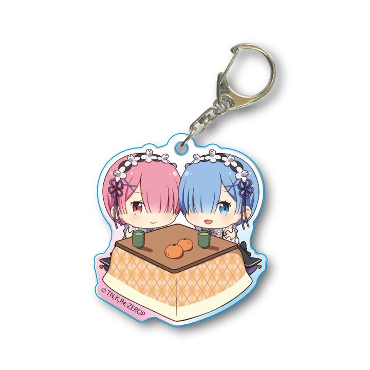 Re:Zero kara Hajimeru Isekai Seikatsu Acrylic Key Chain Kotatsu Ver. Ram & Rem