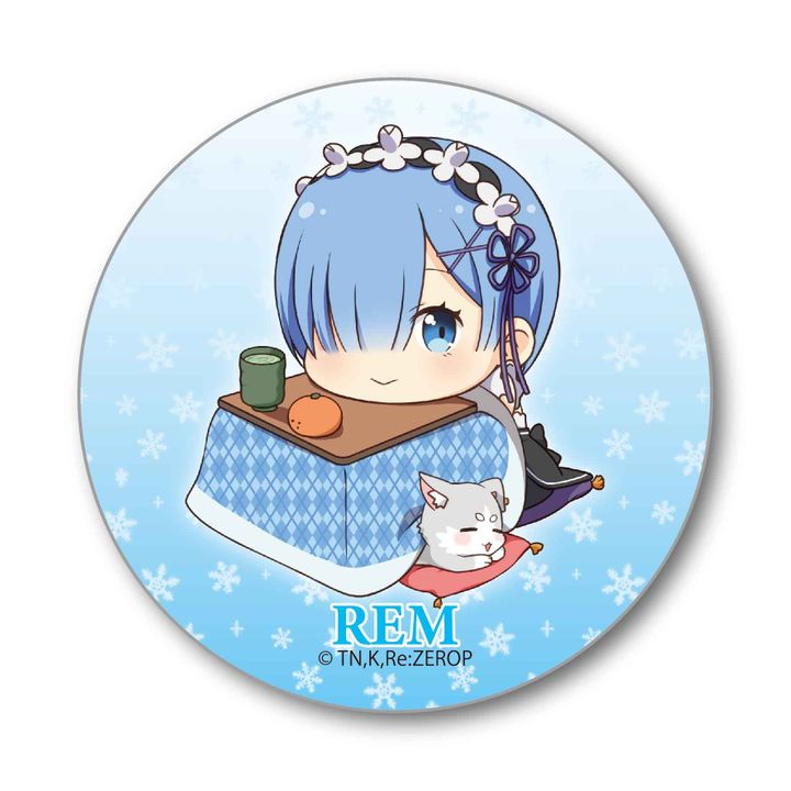 Re:Zero kara Hajimeru Isekai Seikatsu Can Badge Kotatsu Ver. Rem