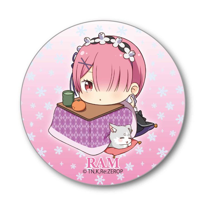 Re:Zero kara Hajimeru Isekai Seikatsu Can Badge Kotatsu Ver. Ram