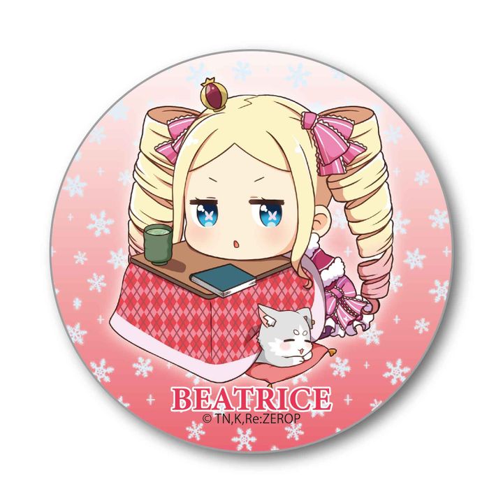 Re:Zero kara Hajimeru Isekai Seikatsu Can Badge Kotatsu Ver. Beatrice