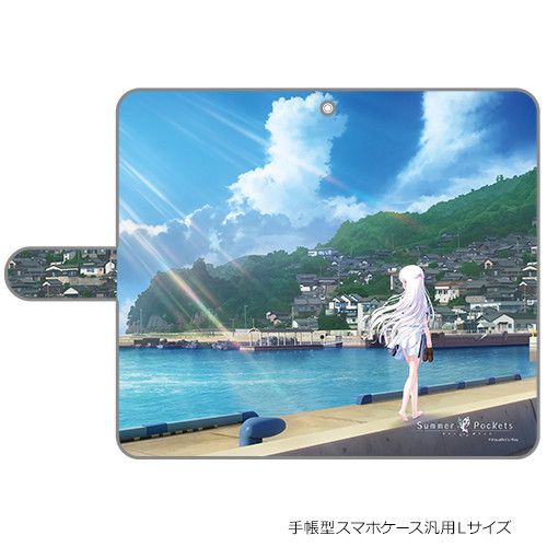 Summer Pockets Book Type Smartphone Case Naruse Shiroha (L Size)