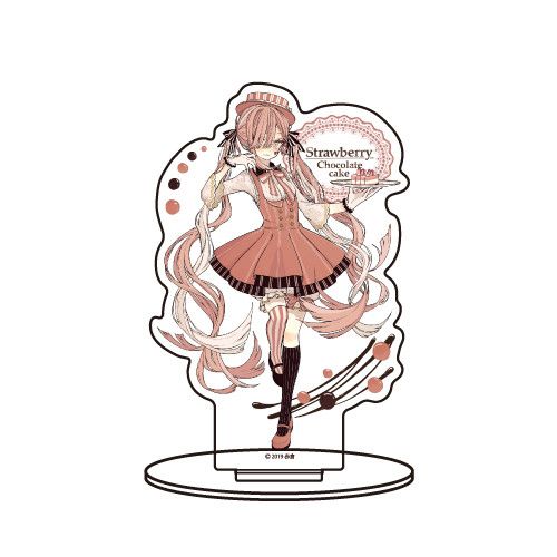 Chara Acrylic Figur Chocolate Cake Six Sisters 11 Strawberry & Sakura Chocolate Cake Strawberry