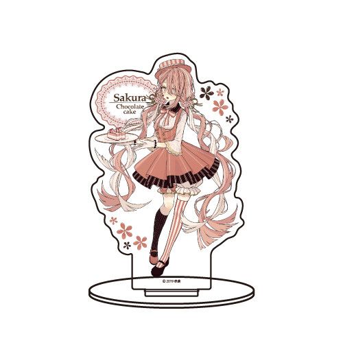 Chara Acrylic Figur Chocolate Cake Six Sisters 12 Strawberry & Sakura Chocolate Cake Sakura