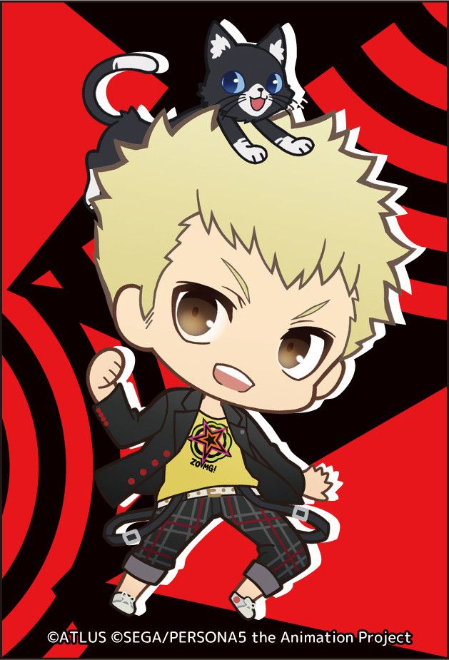 PERSONA5 the Animation Square Magnet Puni Chara Sakamoto Ryuji