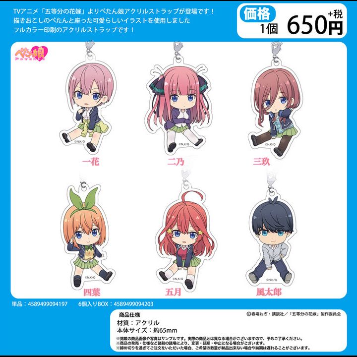 The Quintessential Quintuplets Petanko Trading Acrylic Strap [SET OF 6]
