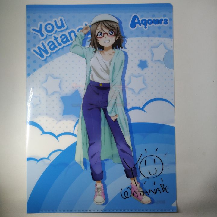 Clear File A4 Watanabe You - LoveLive! Sunshine!! Over The Rainbow Seven Eleven Collaboration 