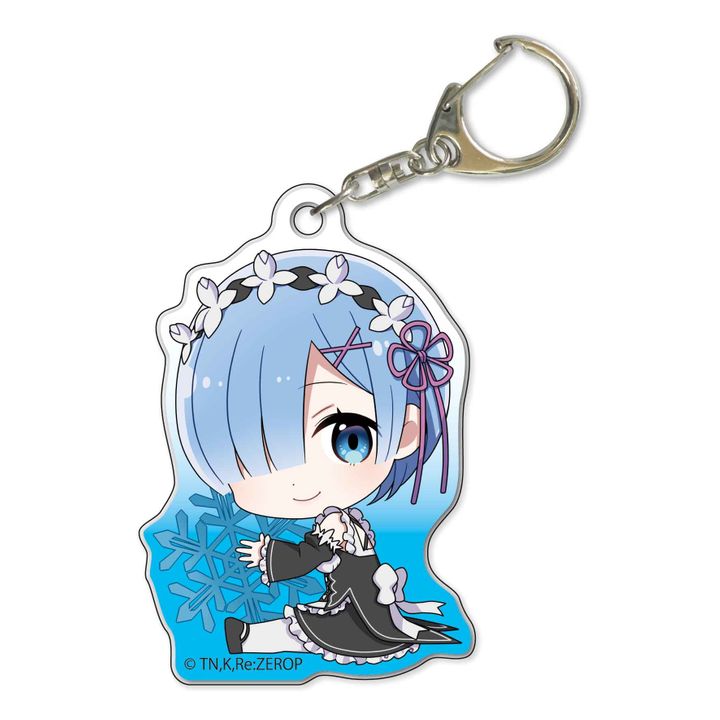 Re:Zero kara Hajimeru Isekai Seikatsu GyuGyutto Acrylic Key Chain Rem Snow Crystal