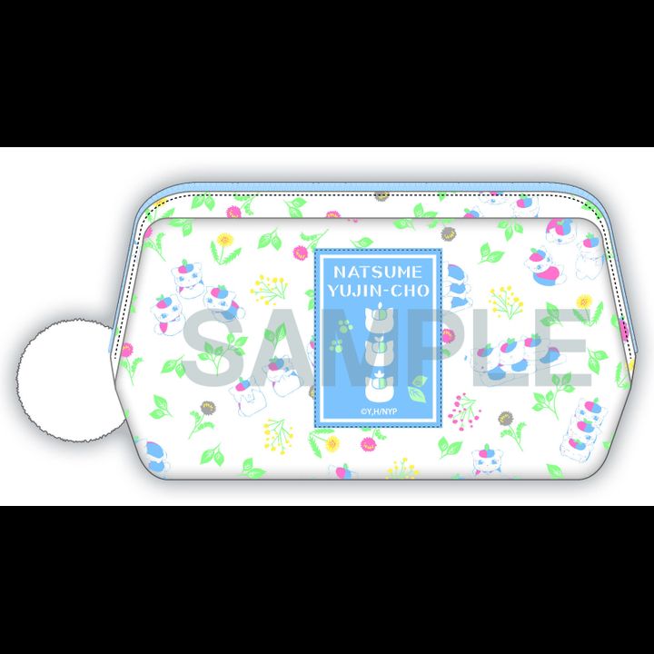 Natsume Yuujinchou Movie: Utsusemi ni Musubu Blue Flower Pattern Pouch