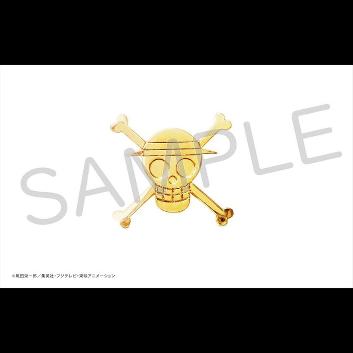 One Piece Pirate Flag Gold Pins Luffy