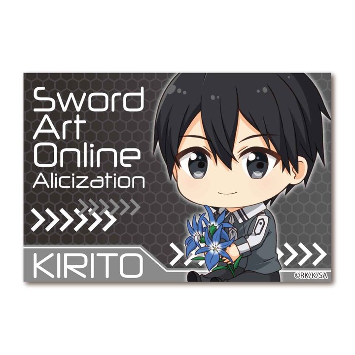 Sword Art Online -Alicization- GyuGyutto Big Square Can Badge Kirito