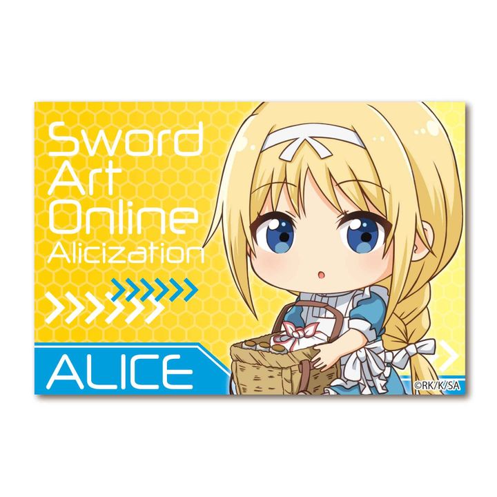 Sword Art Online -Alicization- GyuGyutto Big Square Can Badge Alice 11 years old