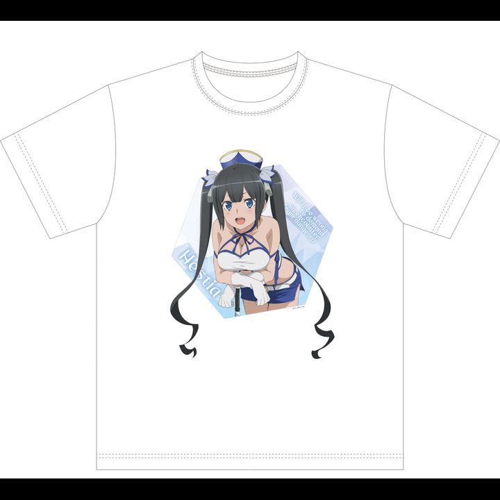 Is It Wrong to Try to Pick Up Girls in a Dungeon?: Arrow of the Orion Original Illustration Hestia T-shirt (M/L/XL Size)