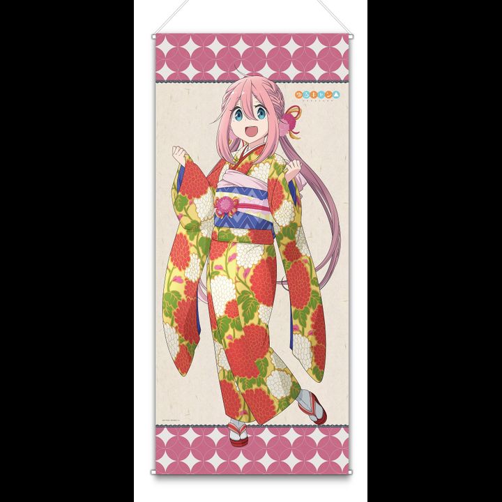 Yurucamp Original Illustration Nadeshiko Japanese Crepe Style Big Tapestry