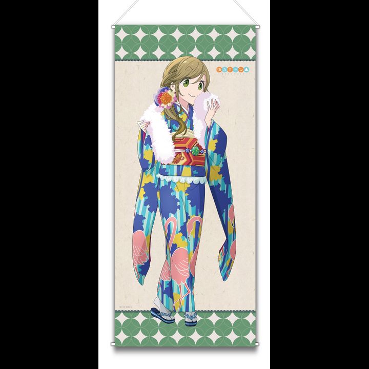 Yurucamp Original Illustration Aoi Japanese Crepe Style Big Tapestry